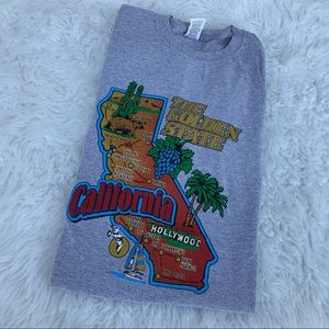 California t-shirt the golden state cool vintage souvenir tee